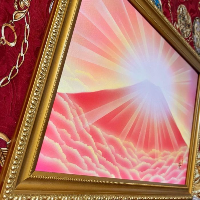 富士山絵画｜赤富士とピンク雲海で金運・恋愛運を高める風水インテリア