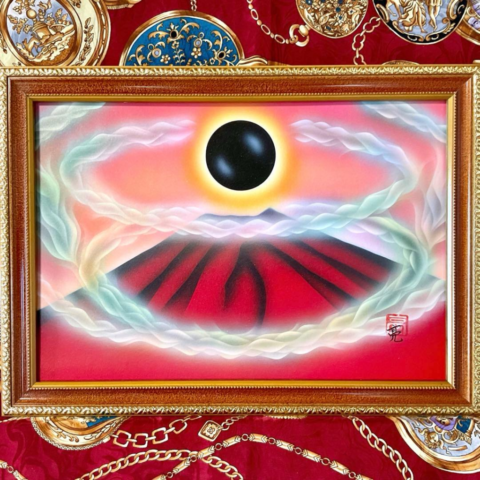 上がる待ち受け画像 縁起 mt fuji 開運 赤富士 待ち受け art 絵画 風景画 風水玄関 絵画富士山 赤富士 インテリア