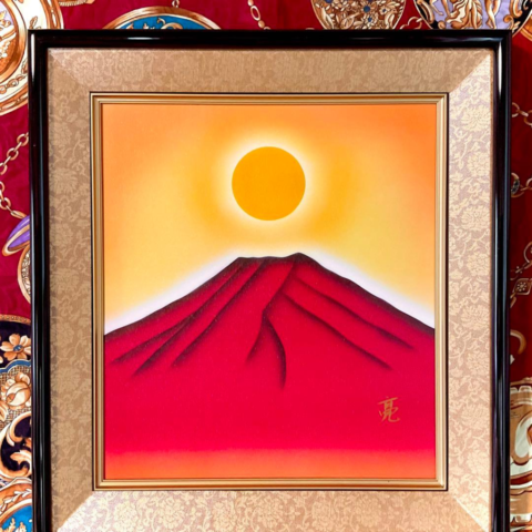 上がる待ち受け画像 縁起 mt fuji 開運 赤富士 待ち受け art 絵画 風景画 風水玄関 絵画富士山 赤富士 インテリア